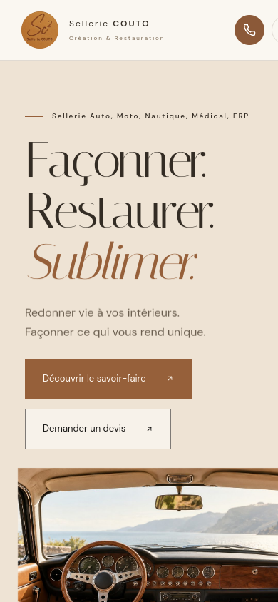 Sellerie Couto sur iPhone